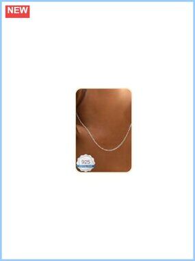 925 Sterling Silver Figaro Chain Necklace for Women
